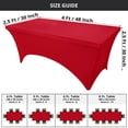 thumbnail image 2 of Mantel Utopia Kitchen Spandex, paquete de 2 unidades [1,2 x 0,9 x 0,9 m, rojo], 2 of 9