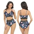 thumbnail image 5 of WOLLED Mommy and Me Swimsuit Family Matching Swimwear Two Pieces Summer Beachwear Ruffle Bikini Bathing Suit, 5 of 10