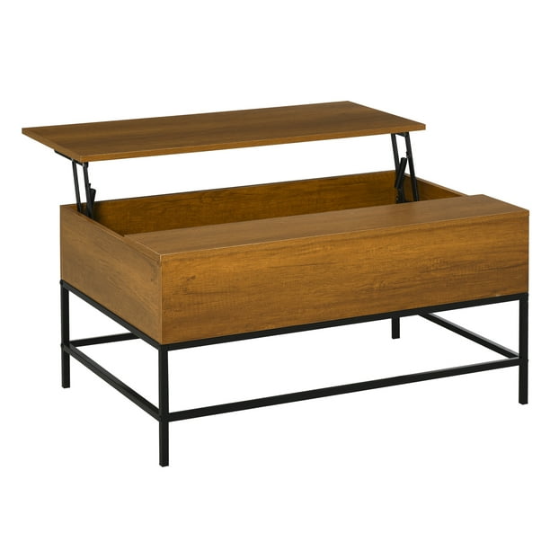 Modern Lift Top Coffee Table with Hidden Storage Compartment and