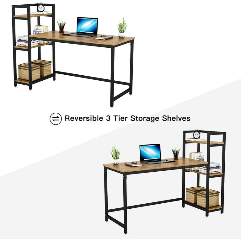 Computer Desk with 3 Storage Shelves 41.73