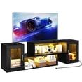 thumbnail image 1 of Simple Wisdom Mueble para TV,Mueble TV es Retr&aacute;ctil (130-180CM),Centro de Entretenimiento para TVs Viene con Una Regleta de Enchufes y una Tira de LED,Adecuado para Televisores 45 a 75 Pulg, 1 of 8