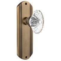 Nostalgic Warehouse Decofc_Prv_234_Nk Vintage Farmhouse Oval Fluted Crystal Flower Privacy