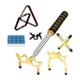 thumbnail image 1 of Almencla Bâton de Billard Rétractable pour Club Accessoire de Table de Billard Rouge Or, 1 of 8