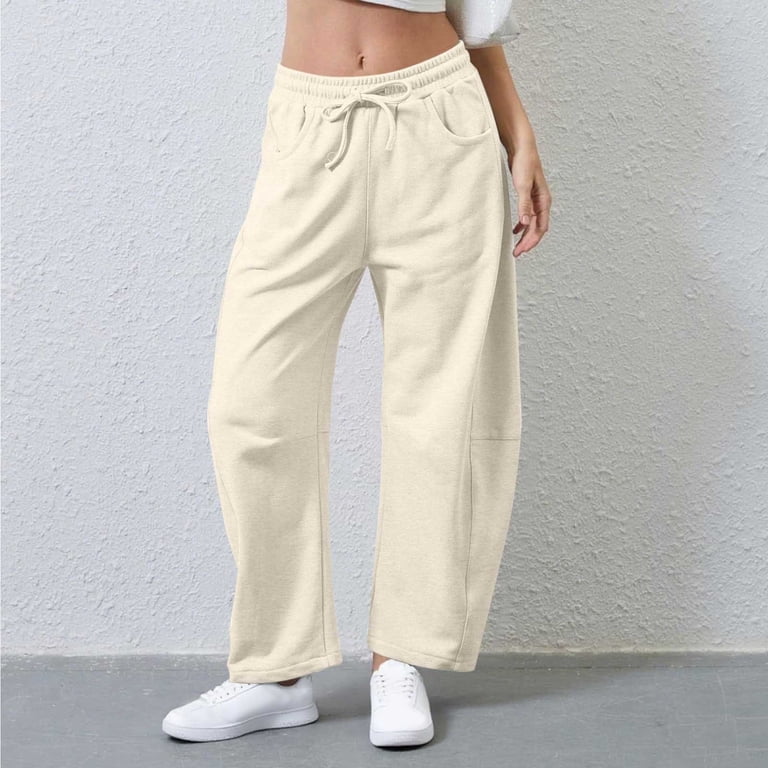 Felirenzacia Women's Sweatpant,Barrel Wide Leg Pants, Casual
