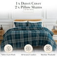 thumbnail image 2 of Vilano Plaid Printed Duvet Cover Set by SouthShore Fine Linens, 2 of 9