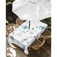 thumbnail image 3 of Outdoor Tablecloth with Umbrella Hole, Turquoise Flowers Spillproof Waterproof Outdoor Table Cover, Farmhouse Spring Botanical Floral Patio Tablecloths for Party Picnic Camping, Rectangle 60"x84", 3 of 9
