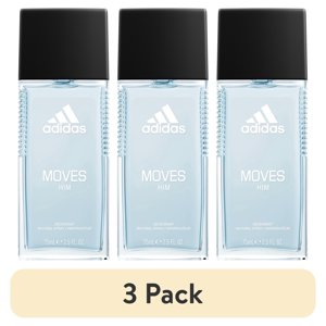 Adidas Moves Body Spray for Men, 2.5 oz (3-Pack)