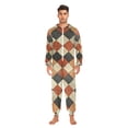 thumbnail image 3 of FORMRS Onesies Pajama for Adults Unisex Hoodie Winter Jumpsuit One Piece Sleepwear, Sizes S-2XL, Checkered Pattern, 3 of 7