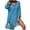 Blue, variant on Staron Women's Beach Crochet Coverup Tassel Hollow Out Loose Casual Button Shirt Dress Swimsuit Bikini Cover Up, Hot Pink FREE SIZE