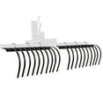 thumbnail image 2 of BeesClover 60" Landscape Rake for Removal of Rock and Debris, Heavy Duty Rock Rake with 20 Removable Tines, Fits for Tractor, ATV, UTV, Manual Implement Lift, Powder Coated Steel, 2 of 7