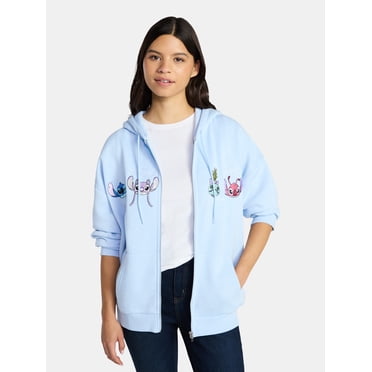 Disney Stitch Women's Graphic Zip-Up Hoodie Sweatshirt, Sizes XXS-XXL