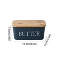 thumbnail image 3 of Butter Dish with Lid,Butter Keeper with Thick Wood Lid,Large Ceramic Butter Container, Kitchen Decor and Accessories for Kitchen Gifts, 3 of 6