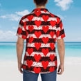 thumbnail image 4 of Susaid Black and white striped and red hearts Print Hawaiian Shirts for Men Women,Hawaiian Summer Short-Sleeve Casual Relaxed-Fit Button-Down,Large, 4 of 7