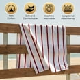thumbnail image 4 of Ample Decor 100% Cotton Set of 1 Beach Towel Large Cabana Striped - Red - 30 x 68 inch, 4 of 5