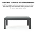 thumbnail image 4 of Table Basse en Aluminium pour Usage Extérieur, Table Basse Rectangulaire Résistante aux Intempéries pour Patio, Jardin Ou Balcon, Design Moderne en Gris, 4 of 5