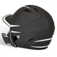 thumbnail image 2 of Champro Sports HX Legend Plus Youth Batting Helmet W/Universal Jaw Guard Black/White 6 1/2 - 7, 2 of 5