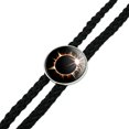 thumbnail image 2 of Total Solar Eclipse Painted Western Southwest Cowboy Necktie Bow Bolo Tie, 2 of 3