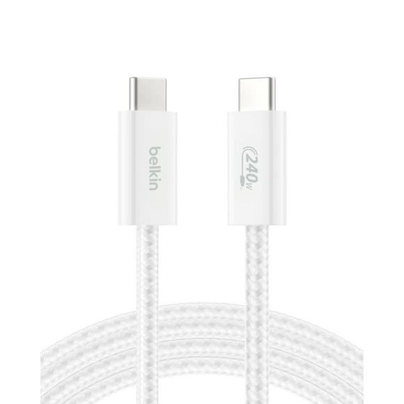 Cable USB C a USB C, 2 m, Belkin BoostCharge, 240 W, blanco