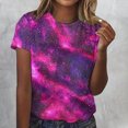 thumbnail image 1 of Puntoco Liquidación de blusas cortas para mujer Blusas estampadas para mujer Manga corta Cuello redondo Casual Moda, 1 of 4