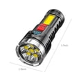 thumbnail image 3 of Clearance！Flashlights High Lumens Rechargeable,LED Flashlight Eight Highlight Lamp Beads Waterproof Super Bright Rechargeable Camping Flashlight Table Lamp Outdoor Lighting, 3 of 9