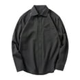thumbnail image 2 of Awdenio Shirts for Men Long Sleeve Dress Shirts Formal Uniform Woven Solid, 2 of 3