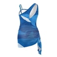 thumbnail image 5 of POLERO Girls' One-Piece Swimsuit with Mesh Cover Up Skirt - Cute Blue Shark Print Quick-Dry Swimwear for Beach & Pool Vacation, 7-18 Years, 5 of 10