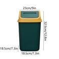thumbnail image 3 of kttectoa Trash Can Small Bathroom Trash Can with Press Lid 1.5 Gallon Plastic Wastebasket for Toilet Office Bedroom Living Room 12.8x7.3x7.3 Inches Bathroom Trash Can, 3 of 6