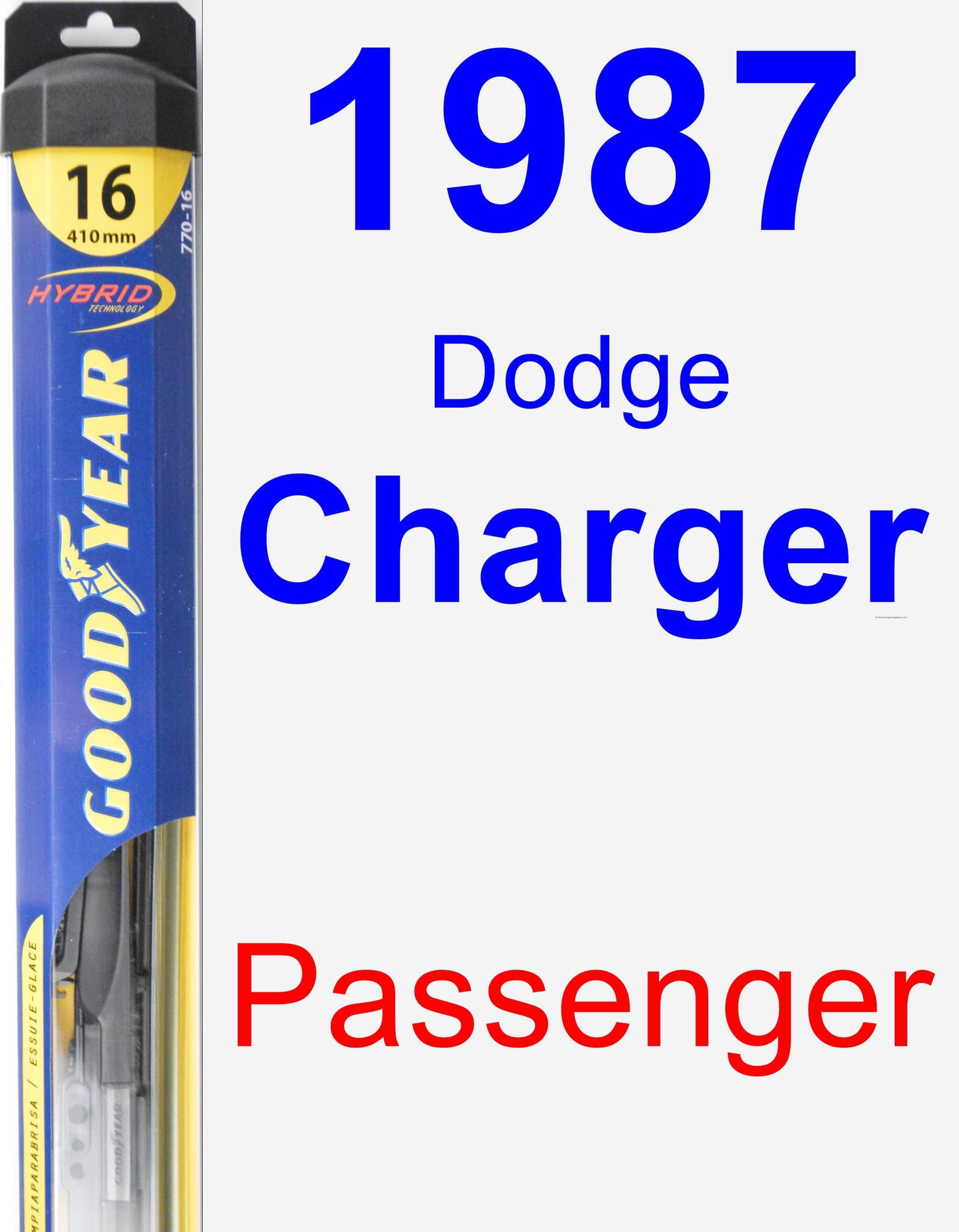 2007 Dodge Charger Wiper Blade Size