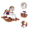 thumbnail image 2 of LIYUNMIAO Wooden Christmas Rocking Horse Figurine Xmas Decor Resin Ornaments, 2 of 6