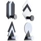 thumbnail image 1 of 4 Pcs Geometric Sticky Hooks Wall Mounted Coat Racks Creative Hook Organizer Hangers, 1 of 2