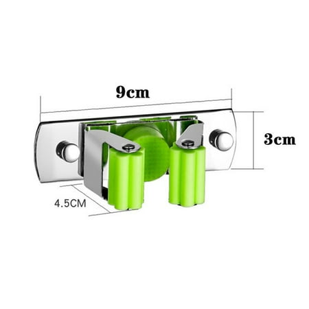 

Stainless Steel Mop Clip Holder Wall Mount Broom Brush Hanger Hook bathroom Mop Rack kitchen Storage Holder Rack Hook Accessorie