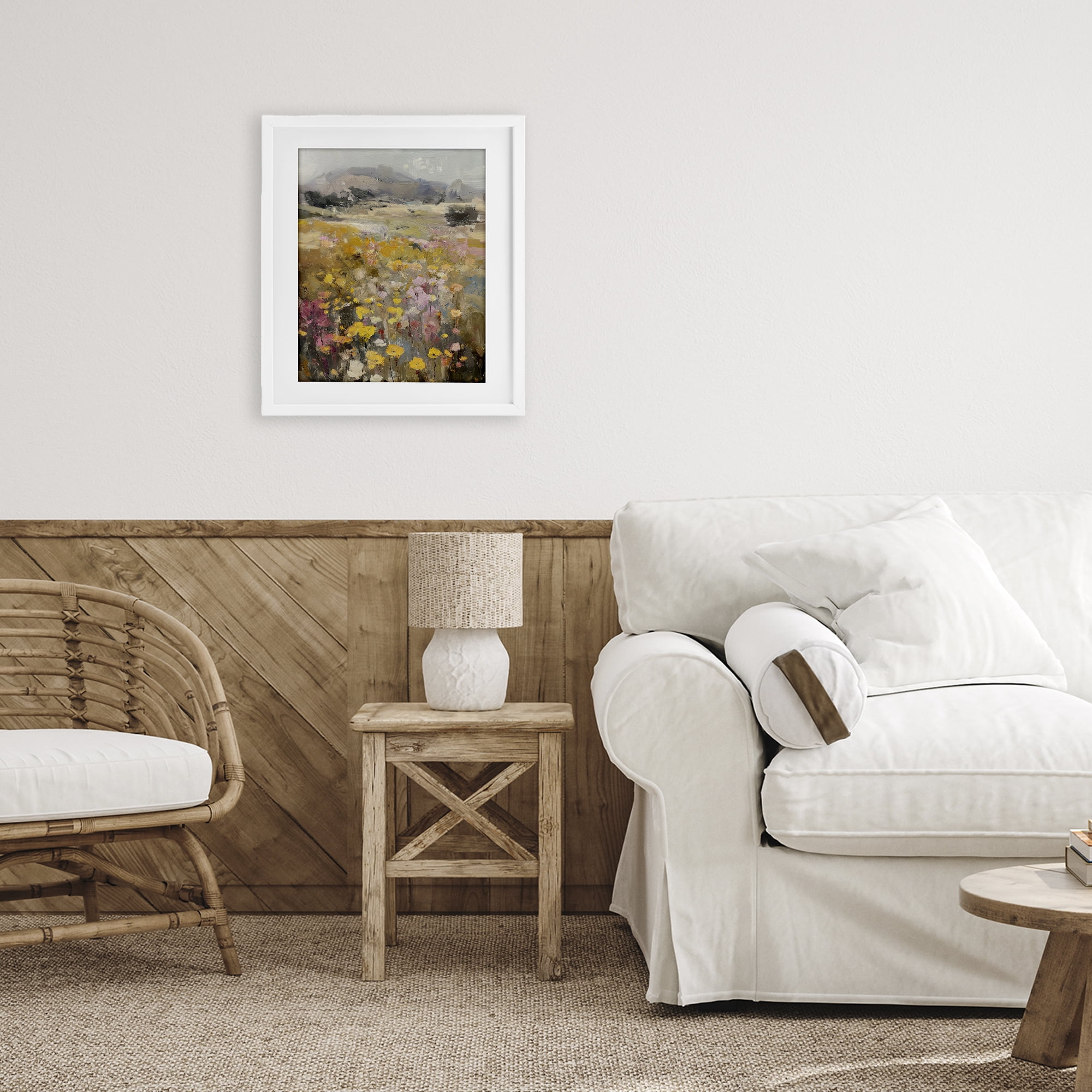 Stupell Industries Meadow's Heartbeat Abstraction White Framed Print Under Glass, design by Svetlana Aleynikova