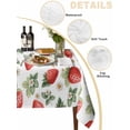 thumbnail image 2 of Red Strawberry Table Cloth, Waterproof Tablecloth for Rectangle Tables, Summer Fruits Farmhouse Leaves Floral Rustic Reusable Washable Fabric Table Cover for Restaurant Kitchen Dining Tables 52"x70", 2 of 9