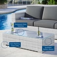 thumbnail image 3 of Modway Table Basse de Mobilier de Patio Extérieur en Gris Pâle, 3 of 8
