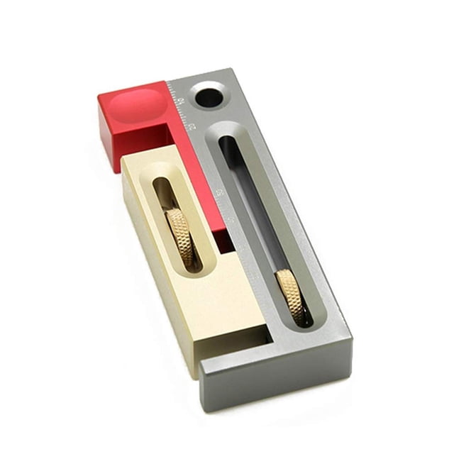 Table Saw Push Block Table Saw Slot Adjuster Mortise and Tool Movable Measuring Block Length