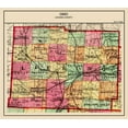 thumbnail image 2 of Walling 17x15 White Modern Wood Framed Museum Art Print Titled - Licking Ohio - Walling 1872, 2 of 4