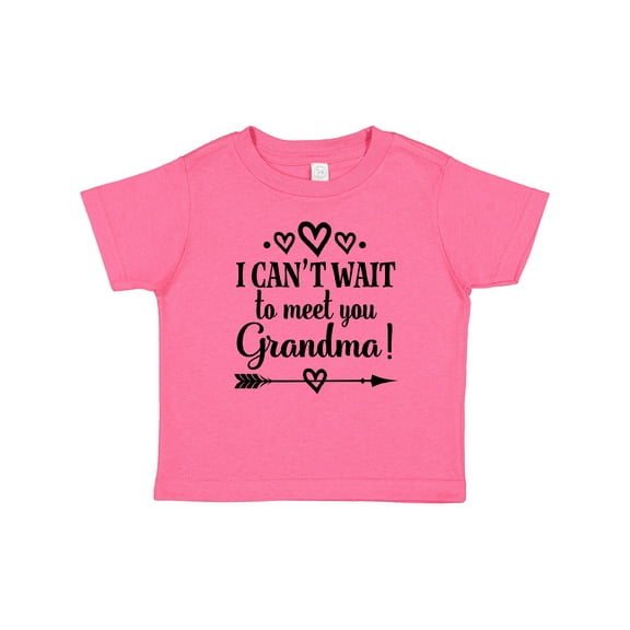 Inktastic I Can't Wait to Meet You Grandma Baby Announcement Boys or Girls Baby T-Shirt