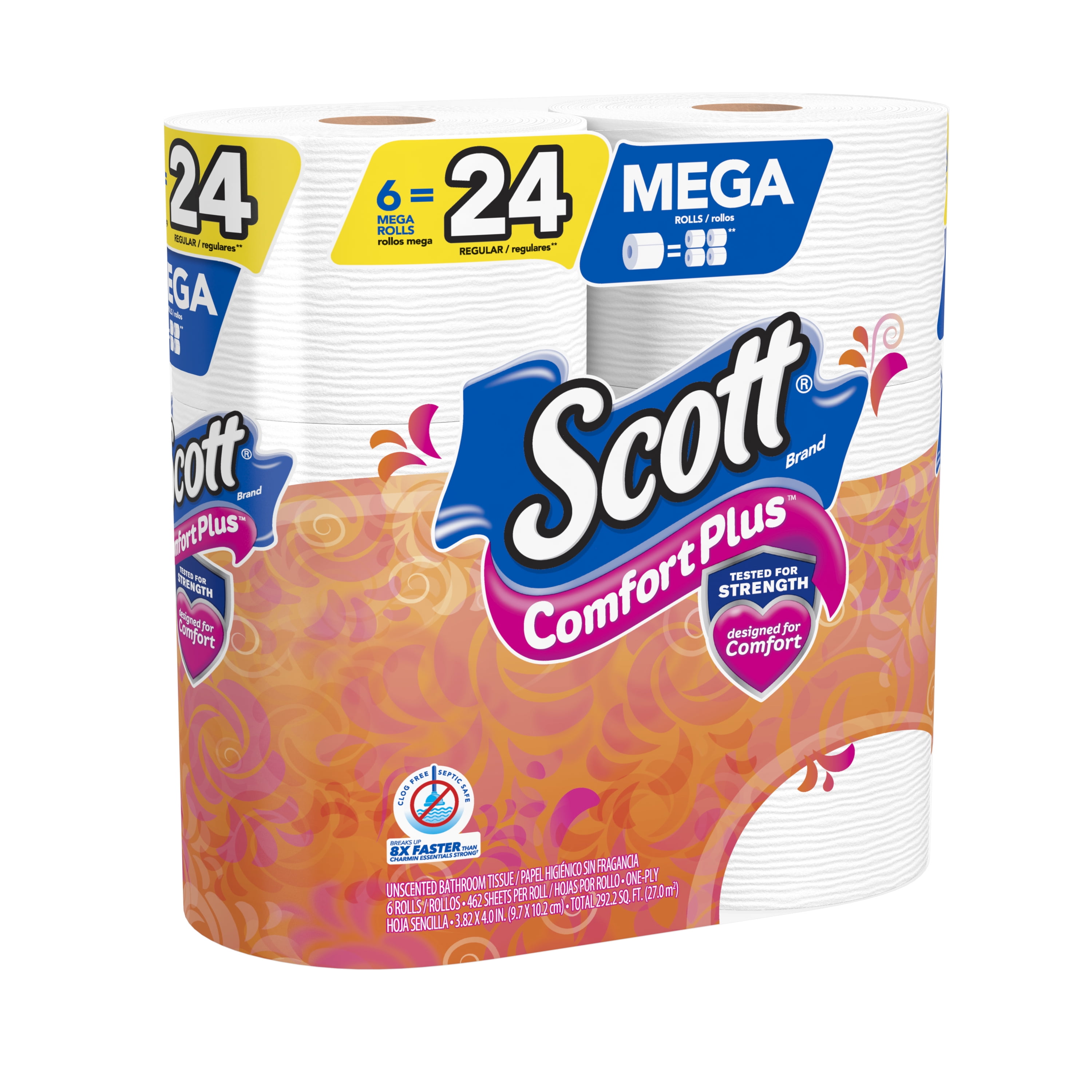 SCOTT COMFORT PLUS TOILET PAPER 4 ROLLS