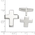 thumbnail image 2 of Auriga Fine Jewelry 925 Sterling Silver Cross Cufflinks for Men, 2 of 4