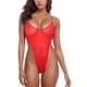 thumbnail image 1 of Gibobby Lencería mujer erótica Conjunto de lencería de talla grande para mujer con tirantes y encaje(Rojo, XG), 1 of 4