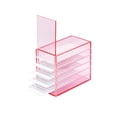 thumbnail image 1 of Rosa 5 capas - caja de almacenamiento de pestañas, 1 of 5