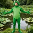thumbnail image 5 of Men's Jumpsuits Newly Cute Frog Full Body Hooded Onesie Party Dress Up Outfit, 5 of 5