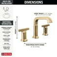 thumbnail image 3 of Delta 35587-Dst Tetra 1.2 GPM Widespread Bathroom Faucet - Lumicoat Chrome, 3 of 7