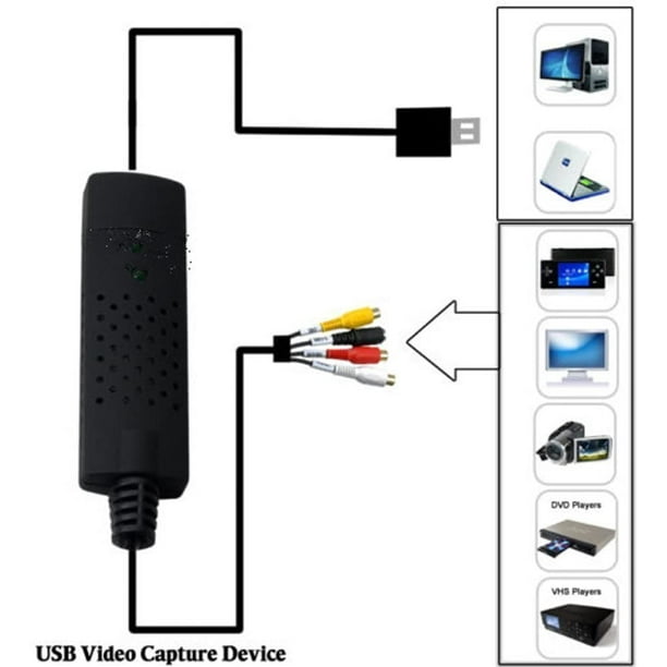 Convertisseur vidéo VHS vers numérique, USB 2.0, carte de capture