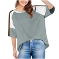 thumbnail image 1 of Plebaso T-Shirts Oversize pour Femmes Manches Courtes d'Été Décontracté Col Rond Ample, 1 of 7