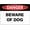 Warning Sign 6, variant on Beware of Dog Sign 12 x 8 Inches - Retro Aluminum/Metal Tin Sign, Vintage Style Property Wall Decor Art, Home, Yard Dog Safety