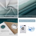 thumbnail image 2 of Fsddascl Blue Beach Gradient Blackout Curtains for Bedroom/Living Room, Thermal Insulated Kitchen Curtains, Boho Sea Waves Ombre Abstract Grommet Darkening Window Treatment Drapes 52"x72"x2, 2 of 6