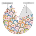 thumbnail image 2 of Lsque Rainbow Flowers Print Christmas Tree Skirt, Tree Skirt with Ties or Velcro, Perfect for Holiday Decorations, Halloween, and New Year-36", 2 of 7