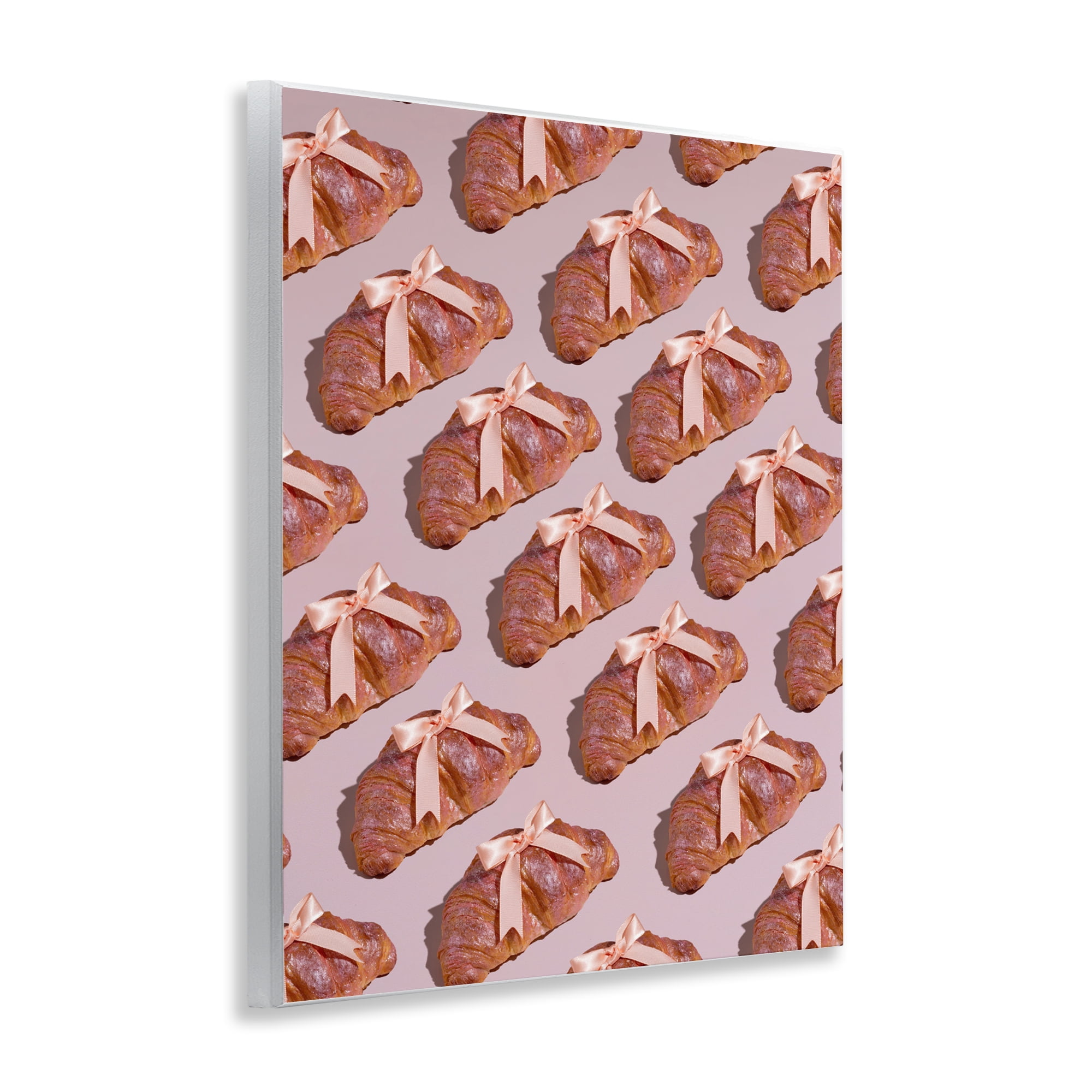 Stupell Industries Croissants with Ribbons Pattern Wall Plaque Art, design by LISH Creative