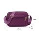 thumbnail image 3 of Bolsa de mensajero de cuadros de color sólido de lona retro para mujer (púrpura oscuro) Ehuebsd Para Estrenar, 3 of 8